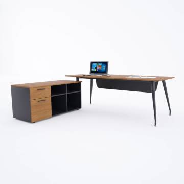 İvory 120cm Alt Etajerli Çalışma Masası