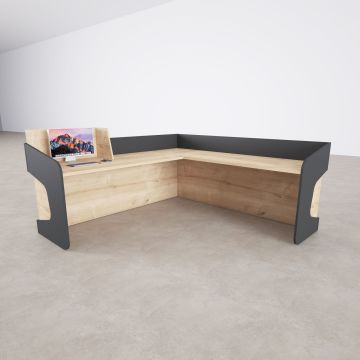 Banko 1 L 180x160 - Meşe+Antrasit