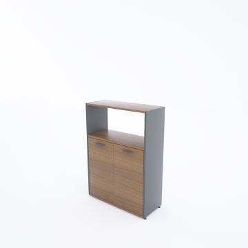 Kübik Yarım Kapaklı Depolama Sistemi Ceviz - 112h