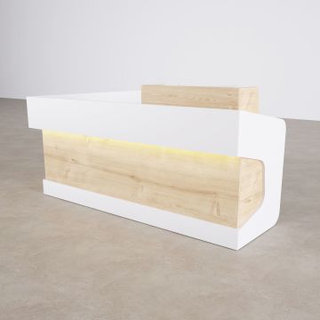 Banko 1 L 180x160 - Meşe+Beyaz