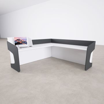 Banko 1 L 200x160 - Beyaz+Antrasit