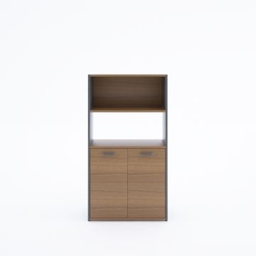 Kübik Yarım Kapaklı Depolama Sistemi Ceviz - 148h