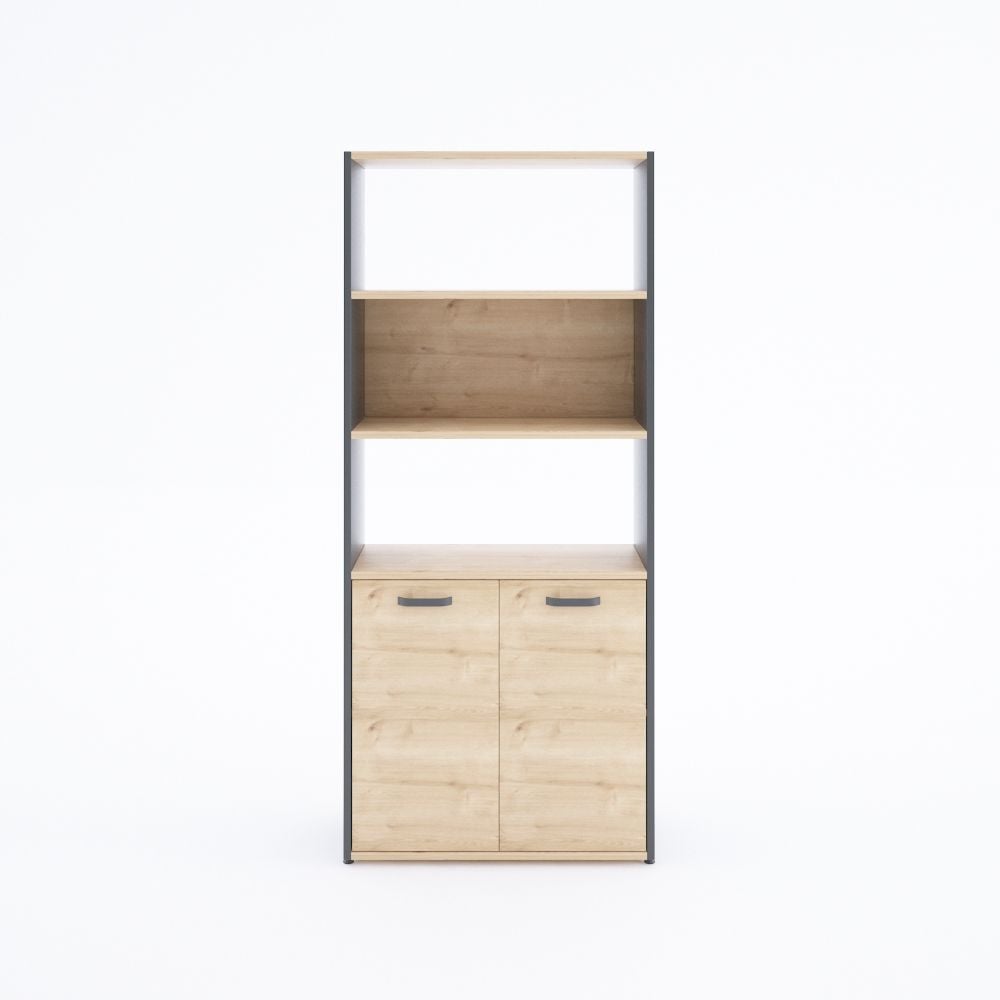 Kübik Yarım Kapaklı Depolama Sistemi Meşe - 184h