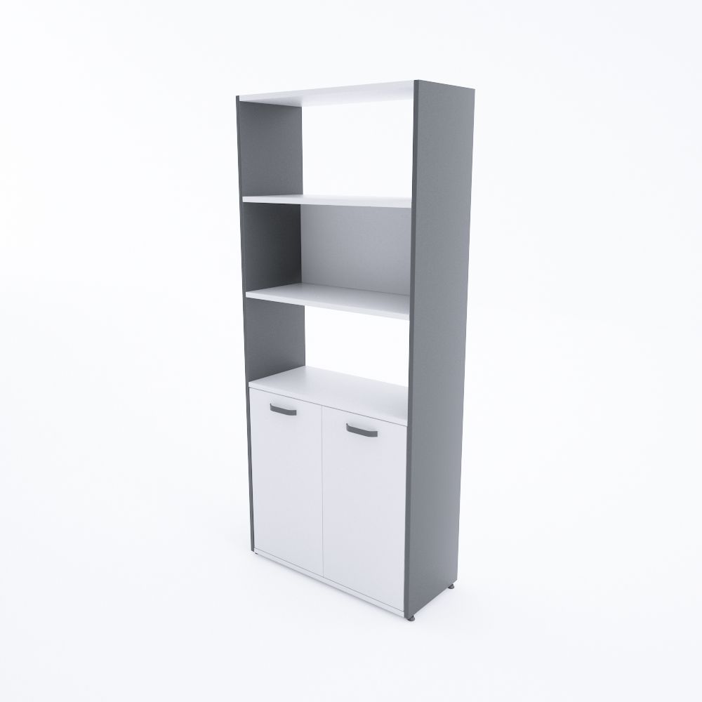 Kübik Yarım Kapaklı Depolama Sistemi Beyaz - 184h