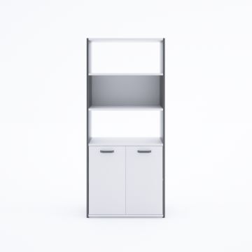 Kübik Yarım Kapaklı Depolama Sistemi Beyaz - 184h