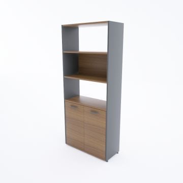 Kübik Yarım Kapaklı Depolama Sistemi Ceviz - 184h