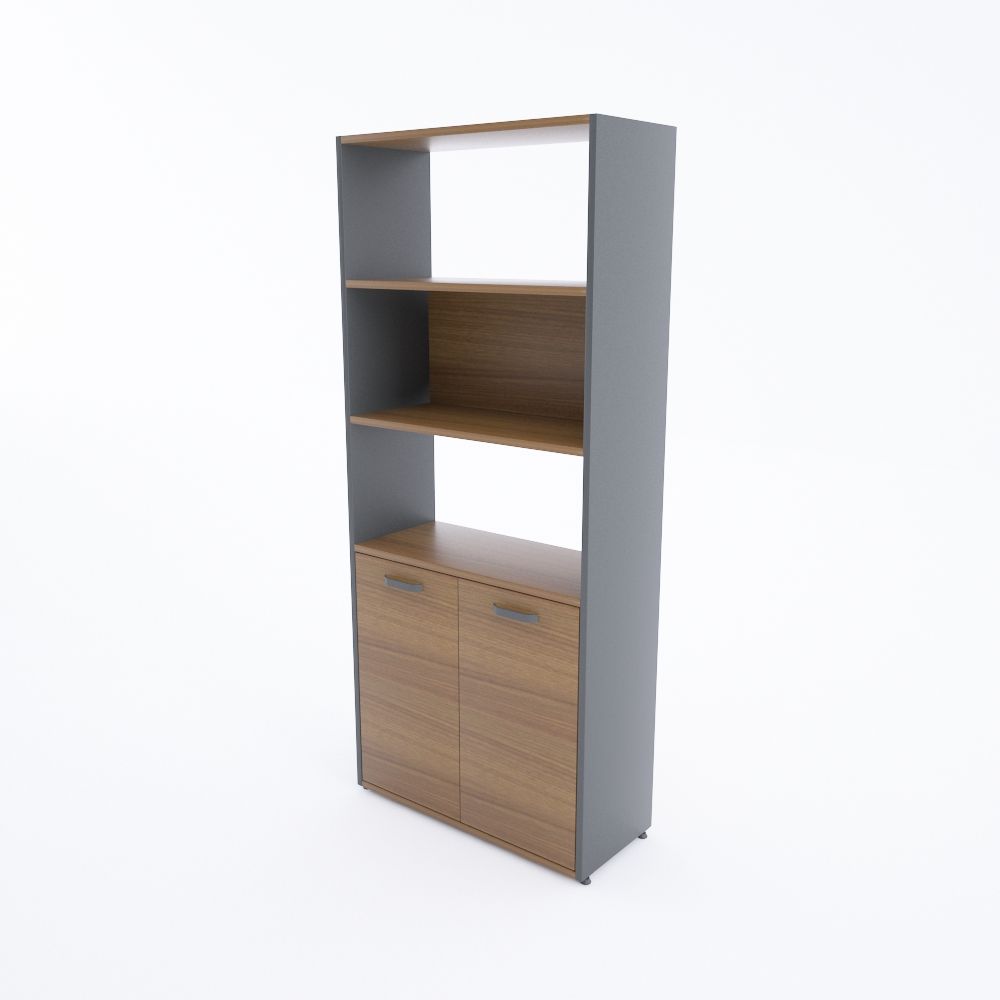 Kübik Yarım Kapaklı Depolama Sistemi Ceviz - 184h