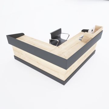 Banko 1 L 200x160 - Meşe+Antrasit