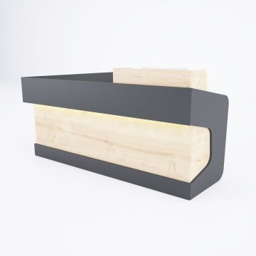 Banko 1 L 200x160 - Meşe+Antrasit