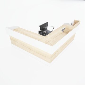Banko 1 L 200x160 - Meşe+Beyaz