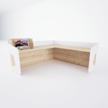 Banko 1 L 200x160 - Meşe+Beyaz