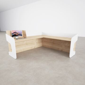 Banko 1 L 200x160 - Meşe+Beyaz
