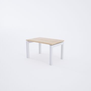 Cube 40 Sehpa 75x75 - Meşe+Beyaz