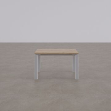 Cube 40 Sehpa 75x75 - Meşe+Beyaz