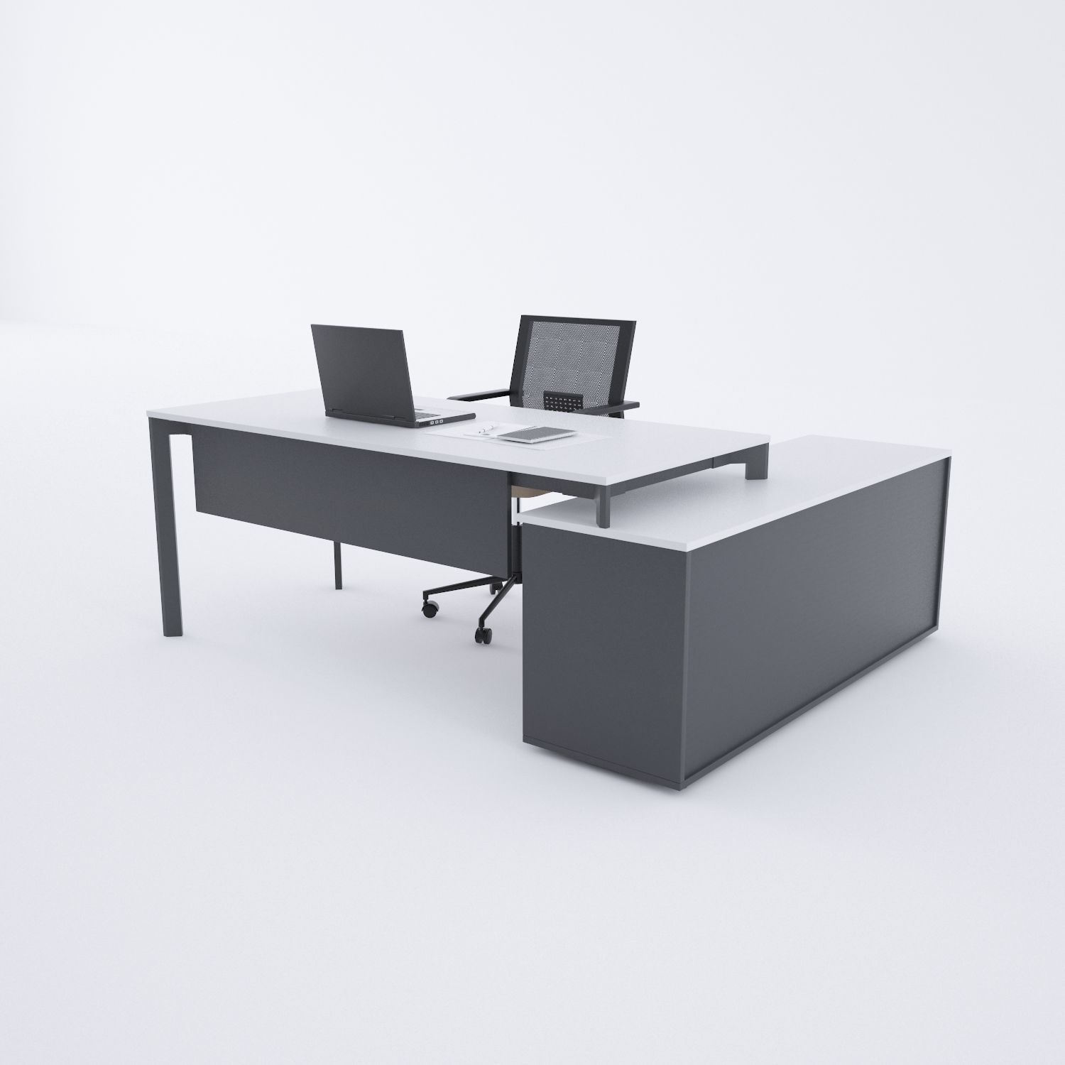 Five 160cm Alt Etajerli Çalışma Masası 120x80 - Beyaz