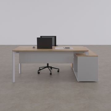 Five 160cm Alt Etajerli Çalışma Masası 120x80 - Meşe