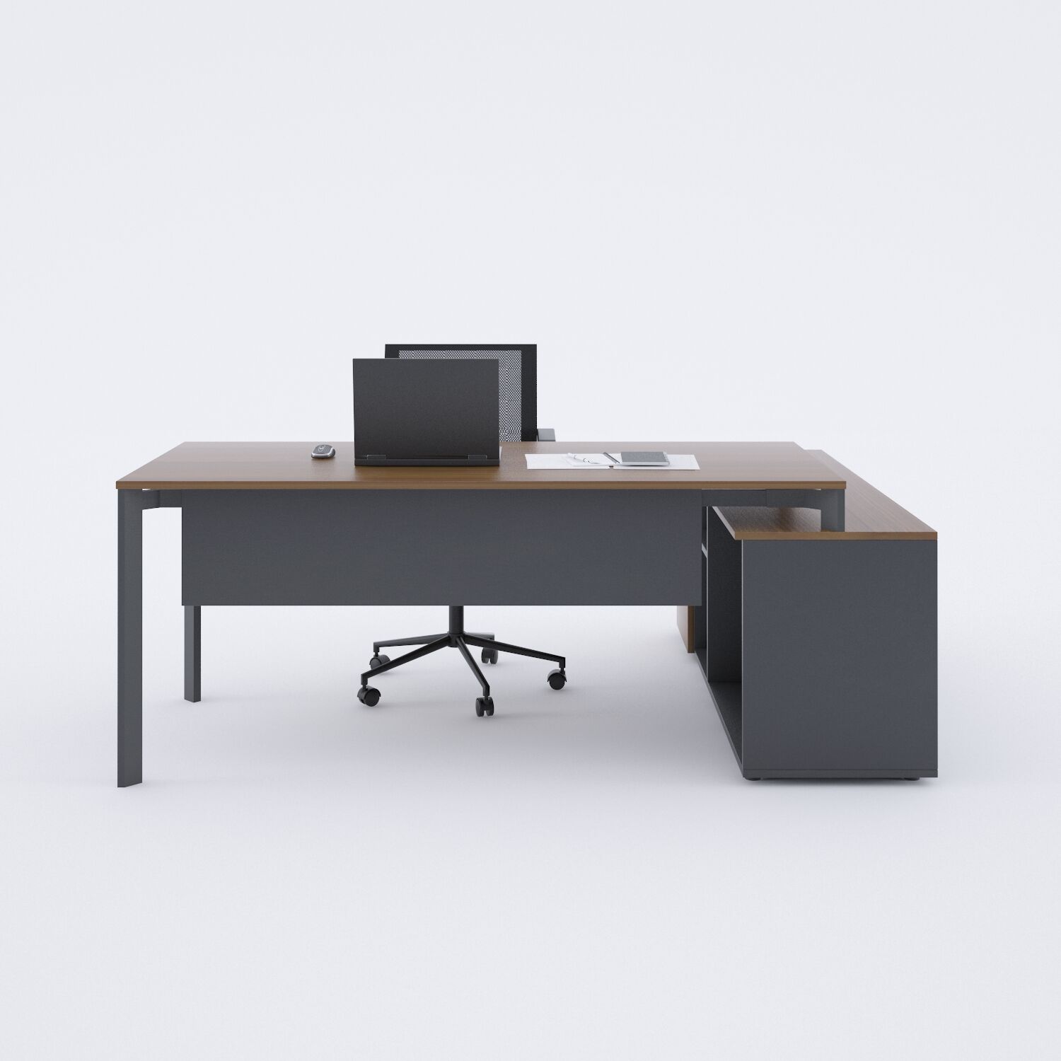 Five 160cm Alt Etajerli Çalışma Masası 140x80 - Ceviz