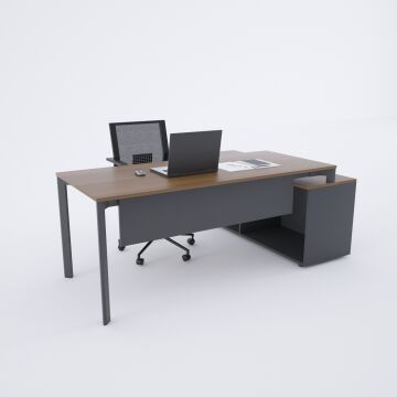 Five 160cm Alt Etajerli Çalışma Masası 140x80 - Ceviz