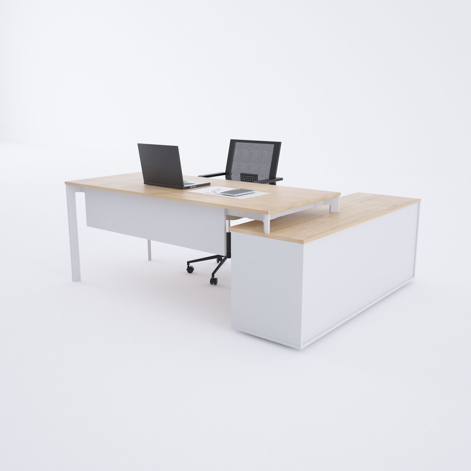 Five 160cm Alt Etajerli Çalışma Masası 140x80 - Meşe