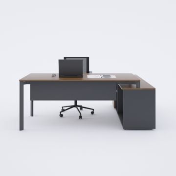 Five 160cm Alt Etajerli Çalışma Masası 180x80 - Ceviz