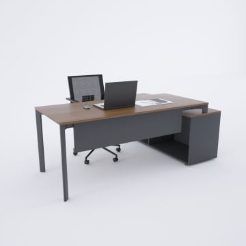 Five 160cm Alt Etajerli Çalışma Masası 180x80 - Ceviz