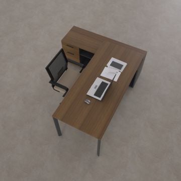 Five 160cm Alt Etajerli Çalışma Masası 180x80 - Ceviz