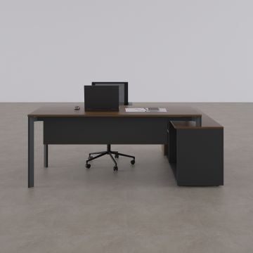 Five 160cm Alt Etajerli Çalışma Masası 180x80 - Ceviz