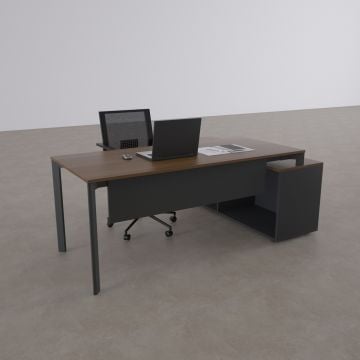 Five 160cm Alt Etajerli Çalışma Masası 180x80 - Ceviz