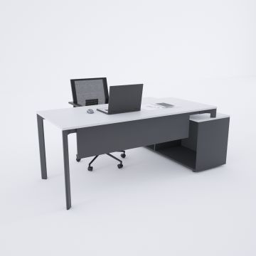 Five 160cm Alt Etajerli Çalışma Masası 200x80 - Beyaz