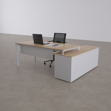 Five 160cm Alt Etajerli Çalışma Masası 200x80 - Meşe