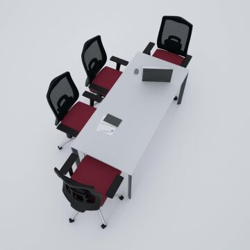 Five Toplantı Masası M 160x80 - Beyaz