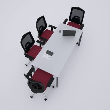 Five Toplantı Masası M 200x80 - Beyaz