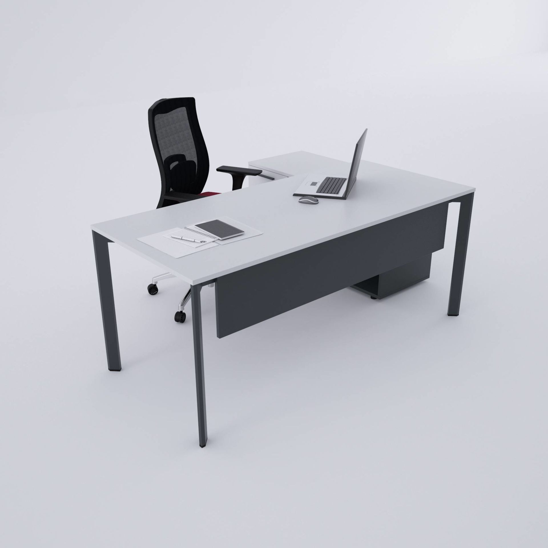 Five 120 cm Alt Etajerli Çalışma Masası 120x80 - Beyaz