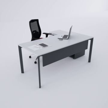 Five 120 cm Alt Etajerli Çalışma Masası 120x80 - Beyaz