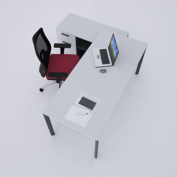 Five 120 cm Alt Etajerli Çalışma Masası 120x80 - Beyaz