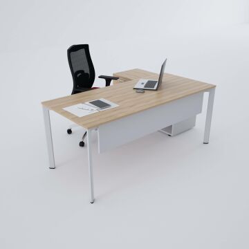 Five 120 cm Alt Etajerli Çalışma Masası 120x80 - Meşe