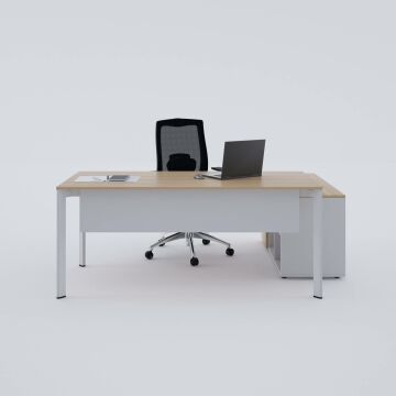 Five 120 cm Alt Etajerli Çalışma Masası 120x80 - Meşe