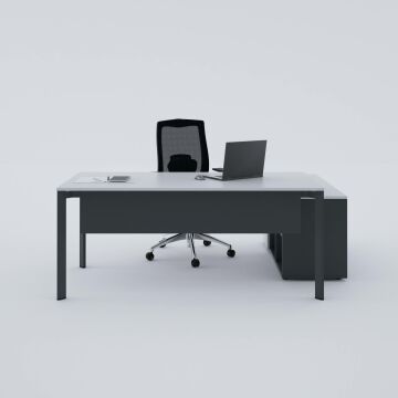 Five 120 cm Alt Etajerli Çalışma Masası 140x80 - Beyaz