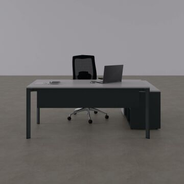 Five 120 cm Alt Etajerli Çalışma Masası 140x80 - Beyaz