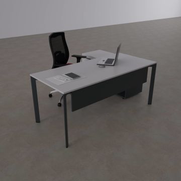 Five 120 cm Alt Etajerli Çalışma Masası 160x80 - Beyaz