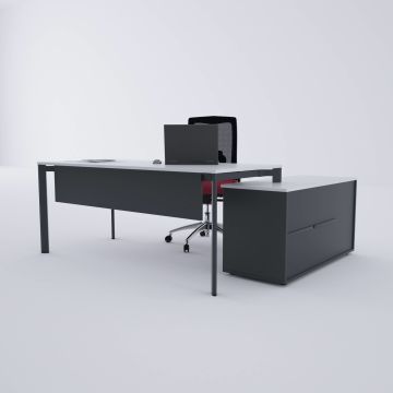 Five 120 cm Alt Etajerli Çalışma Masası 180x80 - Beyaz