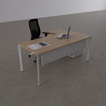Five 120 cm Alt Etajerli Çalışma Masası 200x80 - Meşe