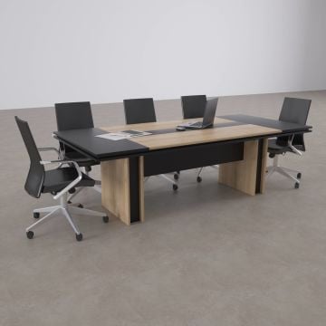 Rectan Toplantı Masası L 240x110 - Meşe+Antrasit