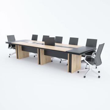 Rectan Toplantı Masası L 360x110 - Meşe+Antrasit