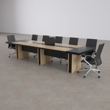 Rectan Toplantı Masası L 360x110 - Meşe+Antrasit