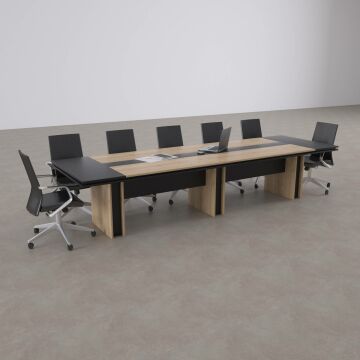 Rectan Toplantı Masası L 360x110 - Meşe+Antrasit