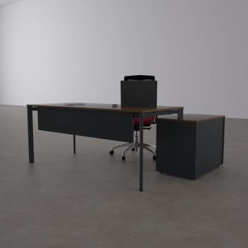 Five 80 cm Alt Etajerli Çalışma Masası 140x80 - Ceviz