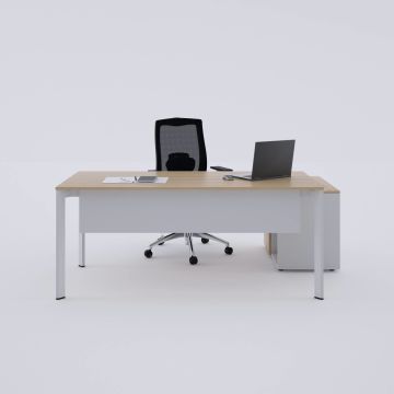 Five 80 cm Alt Etajerli Çalışma Masası 160x80 - Meşe