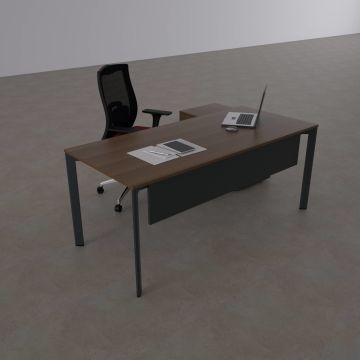 Five 80 cm Alt Etajerli Çalışma Masası 180x80 - Ceviz