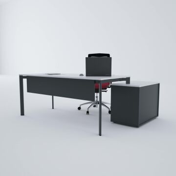 Five 80 cm Alt Etajerli Çalışma Masası 200x80 - Beyaz